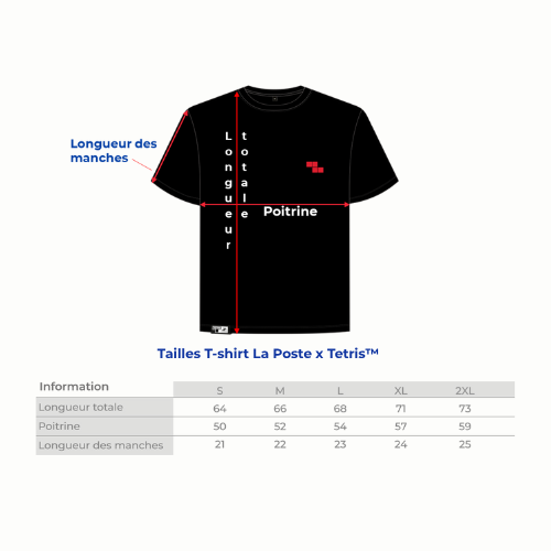 Tableau des tailles